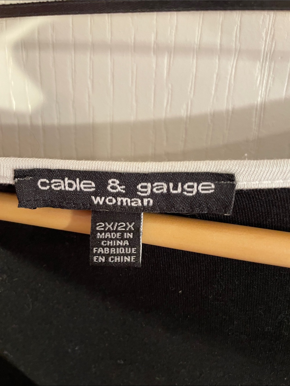 Cable & Gauge Black Tunic with White Trim and Ruffle Sleeves II - Picture 2 of 5